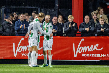 FC Groningen viert een doelpunt