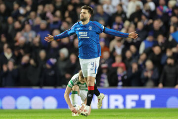 Robin Propper na zijn goal tegen Celtic