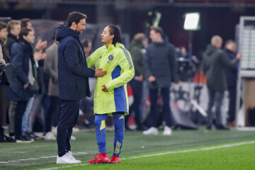 Kian Fitz-Jim na de wedstrijd tegen AZ