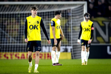 NAC Breda-speler Leo Sauer teleurgesteld