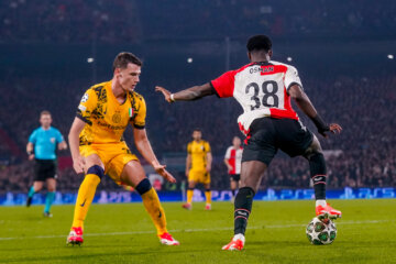 Ibrahim Osman in actie tegen Inter Milan