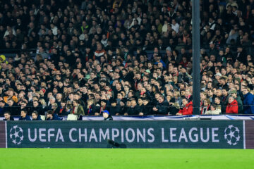 Supporters in de Kuip bij Feyenoord - Inter Milan