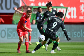 Mathias Kjølø tegen Feyenoord