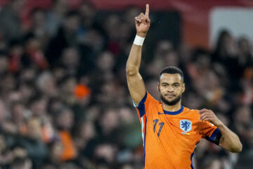 Cody Gakpo na zijn treffer tegen Spanje