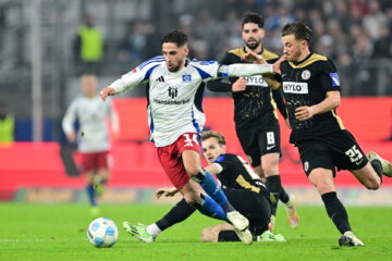 Ludovit Reis in actie voor HSV