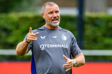 John de Wolf op de training bij Feyenoord