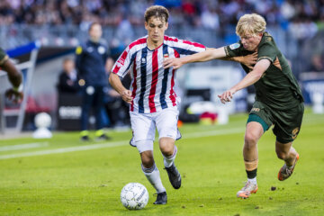 Een duel tussen Willem II en Jong FC Utrecht