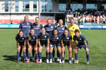 Het elftal van HERA United bij het debuut in de Eurojackpot Vrouwen Eredivisie