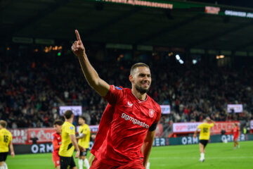 Marko Pjaca viert zijn treffer tegen NAC Breda