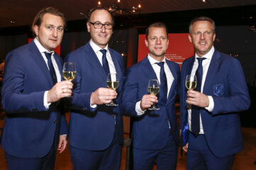 Joost Broerse, Thijs van Es, Jordy Zuidam en John van den Brom in 2020