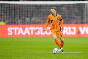 Frenkie de Jong in het shirt van het Nederlands elftal
