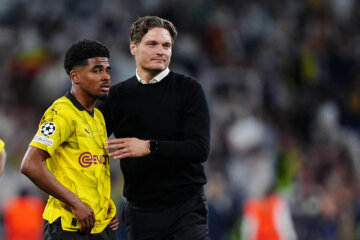 Ian Maatsen na de finale van de Champions League