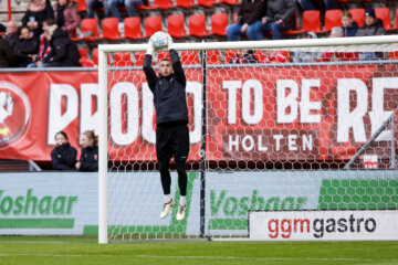 Jeffrey De Lange tijdens de warming up