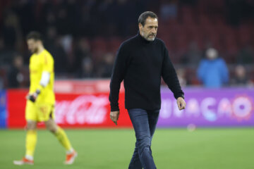 John van t Schip na het duel tegen Go Ahead Eagles