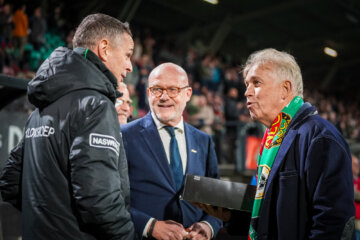 Marcel Boekhoorn bij een jubileumduel van NEC