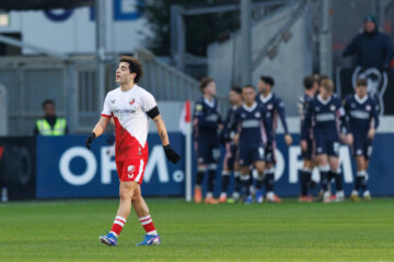 Miguel Rodriguez baalt van een treffer van PSV