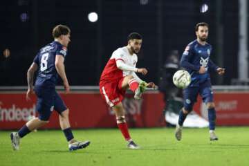 Oualid Agougil in actie namens Jong FC Utrecht