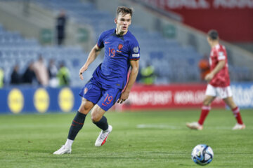 Thijs Dallinga bij zijn debuut in Oranje