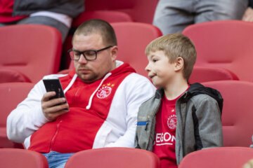 Ajax-fans op de tribune
