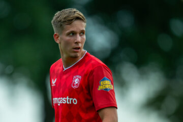 Gijs Besselink tijdens de voorbereiding van FC Twente