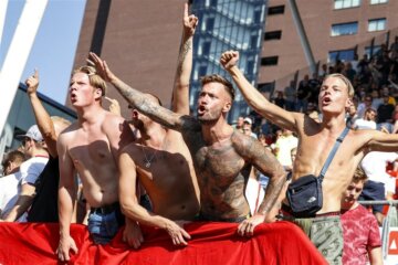 FC Utrecht-fans in de Galgenwaard
