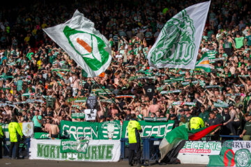 Celtic-fans van de 'Green Brigade'