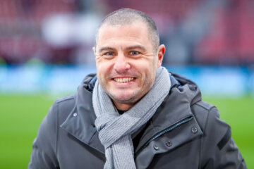 Danny Koevermans in het stadion van AZ