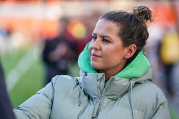 Sanne van Dongen aan het werk bij ESPN
