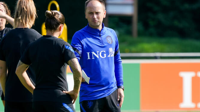 Mark Parsons op de training