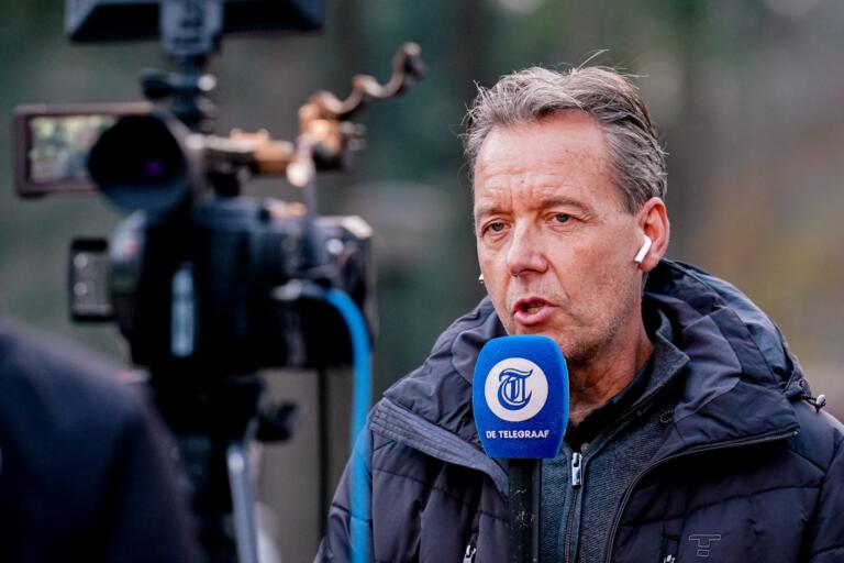 Valentijn Driessen aan het werk voor de Telegraaf