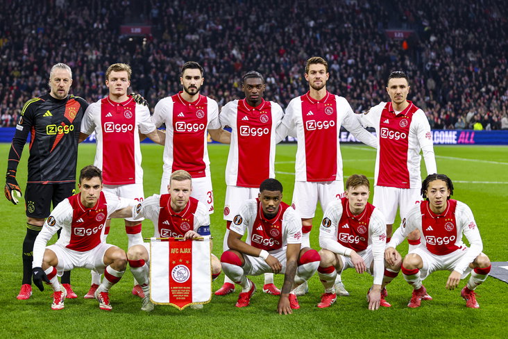 Elftalfoto van Ajax voor de Europa League-wedstrijd tegen Union