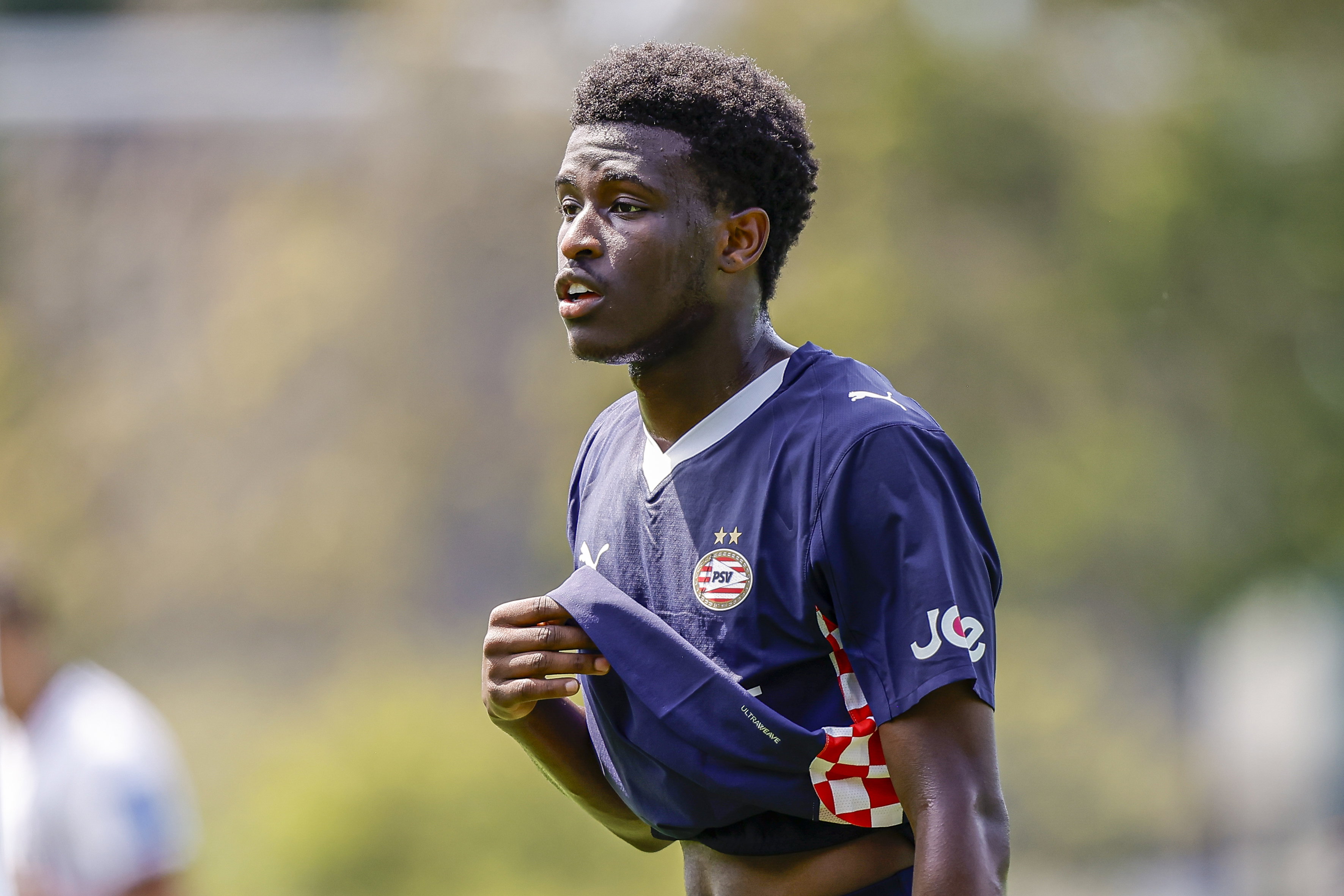 Isaac Babadi bij een oefenduel van PSV