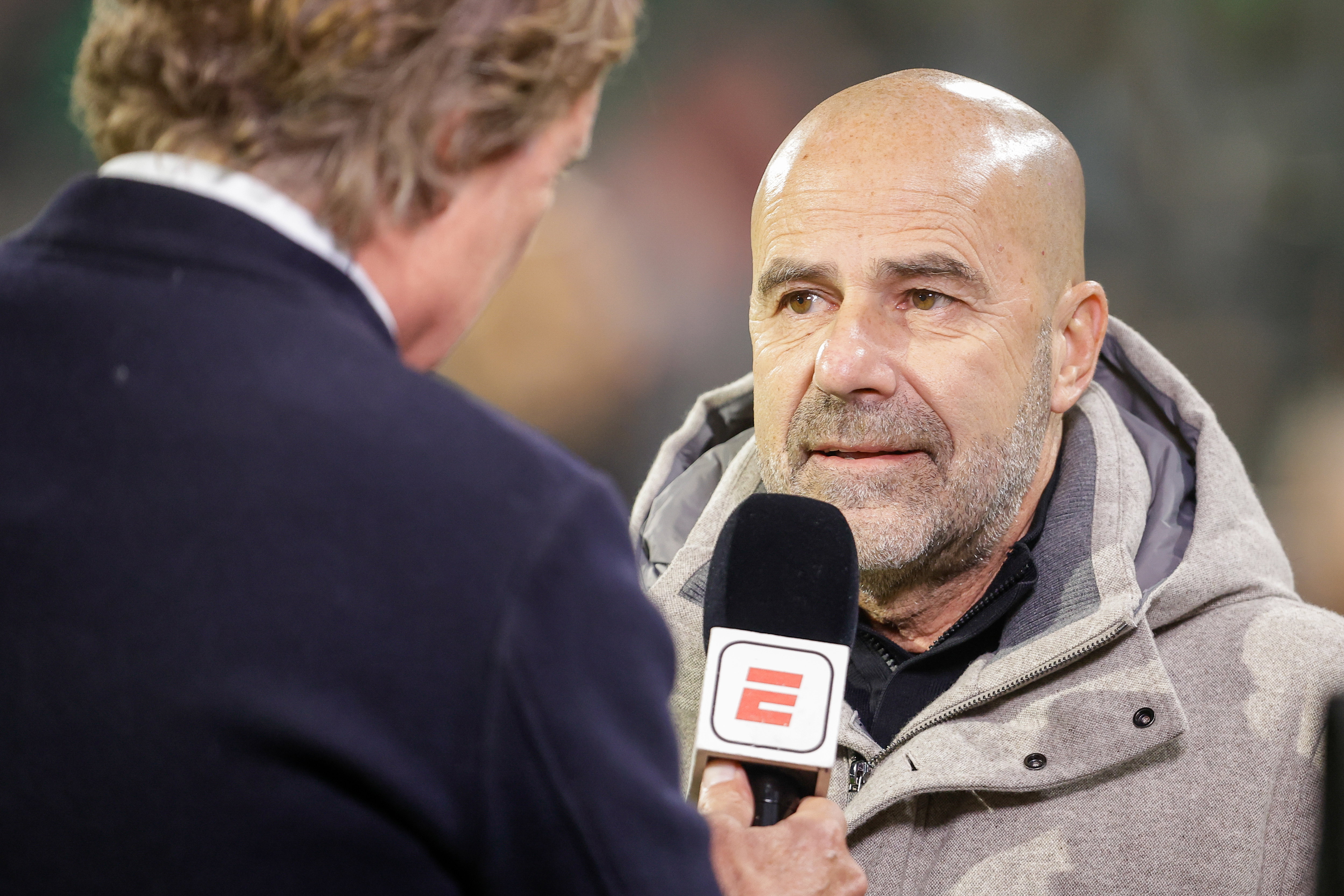 Peter Bosz in gesprek met Hans Kraay junior (ESPN)