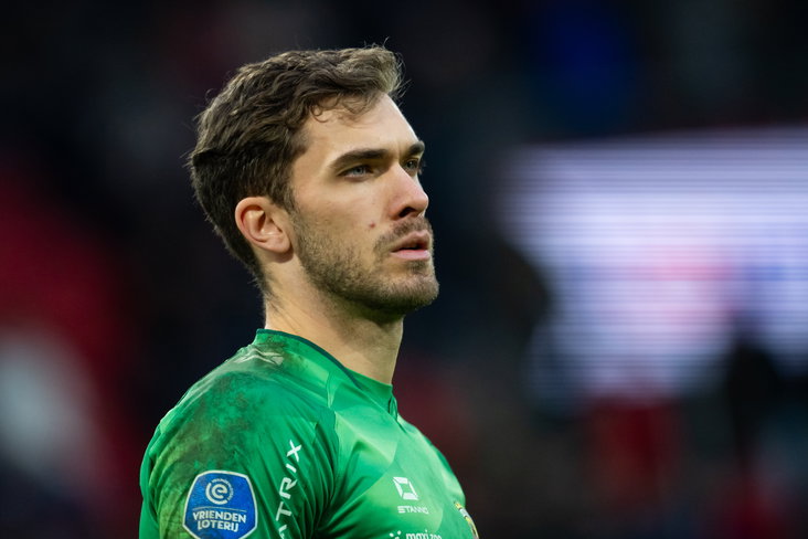 Jari de Busser in een uitwedstrijd van Go Ahead Eagles