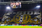 Sfeeractie op de F-Side voor een thuiswedstrijd van Ajax