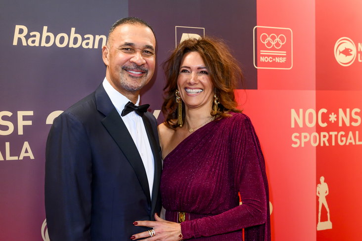 Ruud Gullit met zijn partner Karin de Rooij
