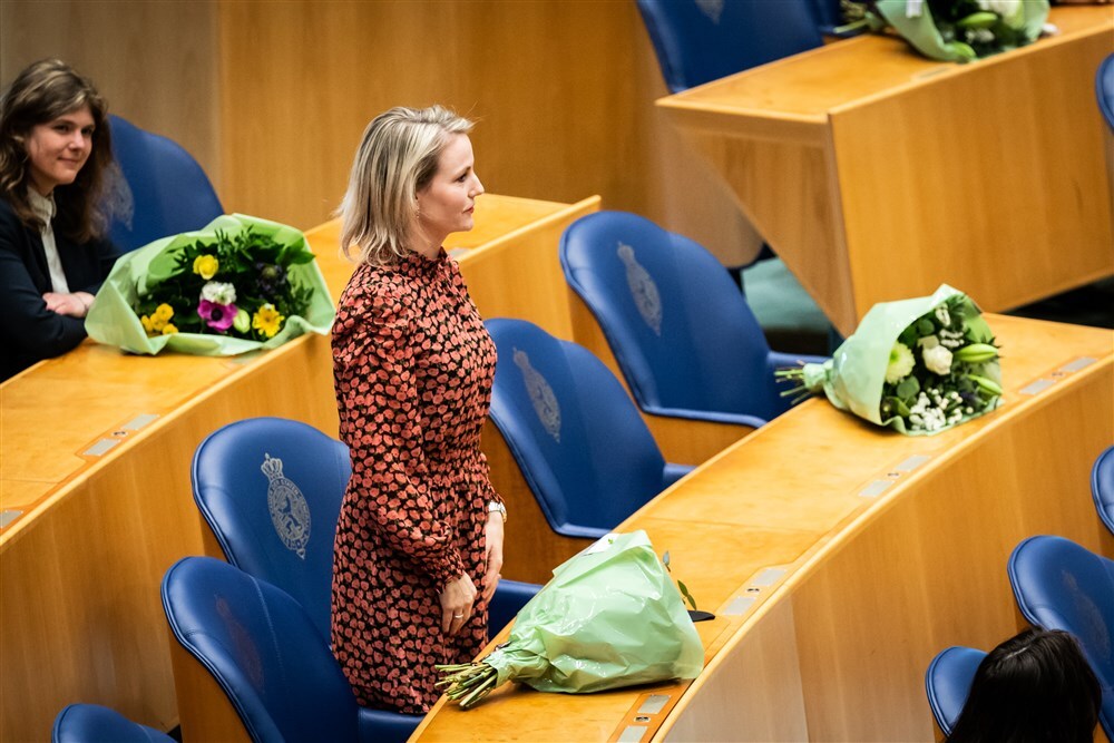 Jeanet van der Laan (D66) in de Tweede Kamer