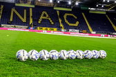 Ballen op het veld in het Rat Verlegh Stadion