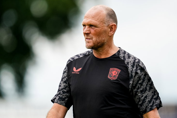 Joseph Oosting tijdens de voorbereiding van FC Twente