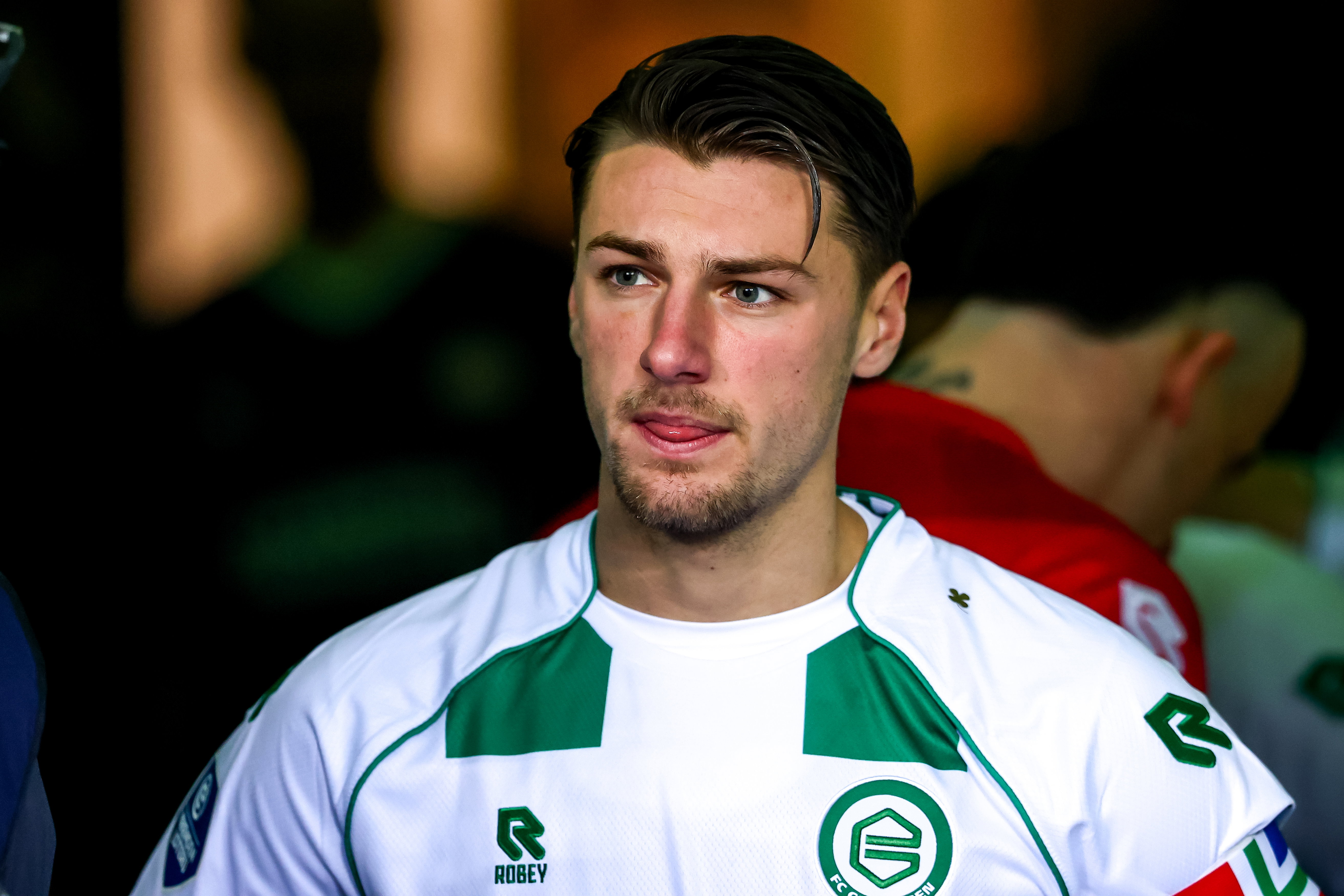 Stije Resink in de spelerstunnel van FC Groningen