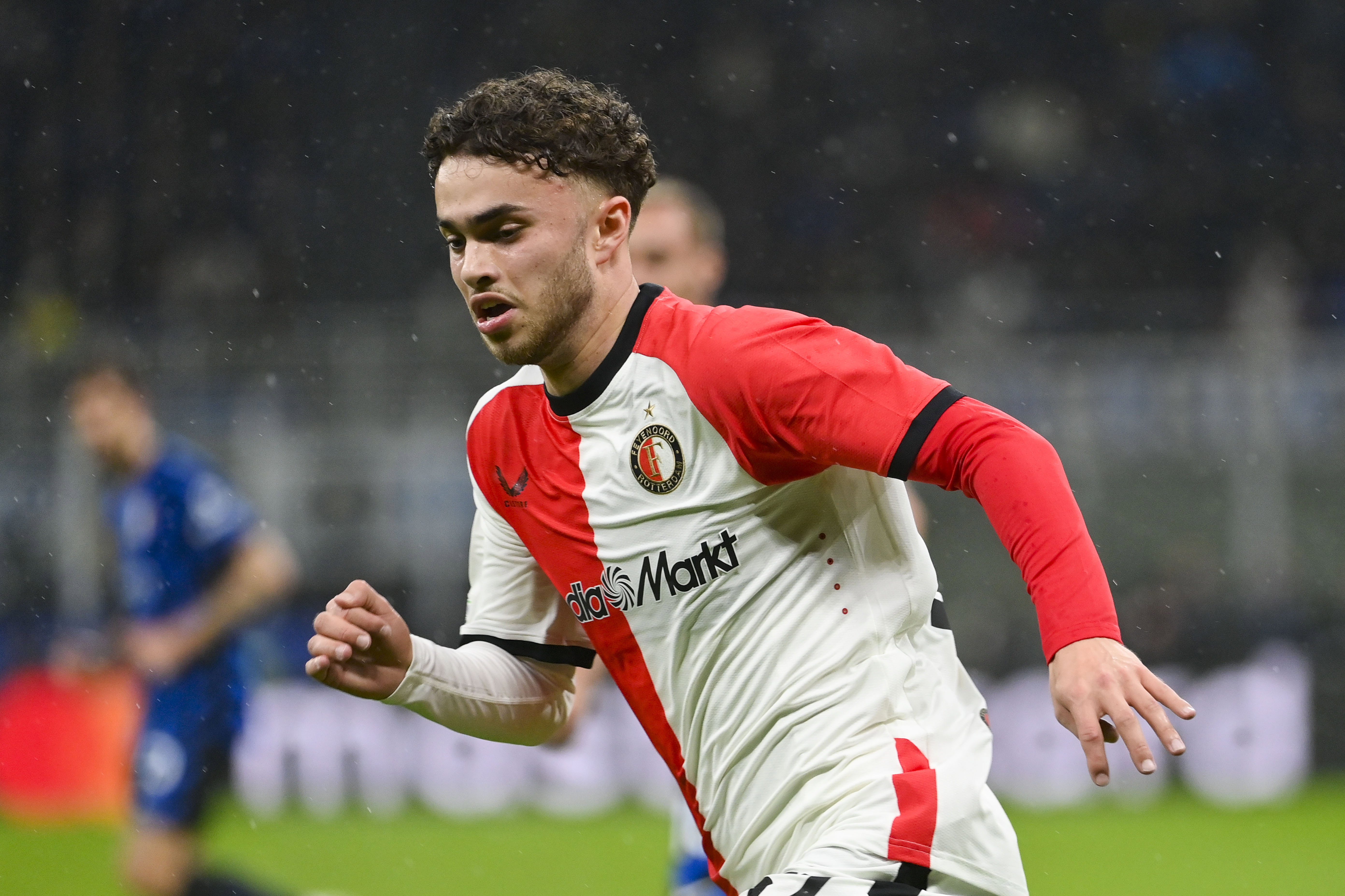 Aymen Sliti bij zijn Feyenoord-debuut in San Siro tegen Inter