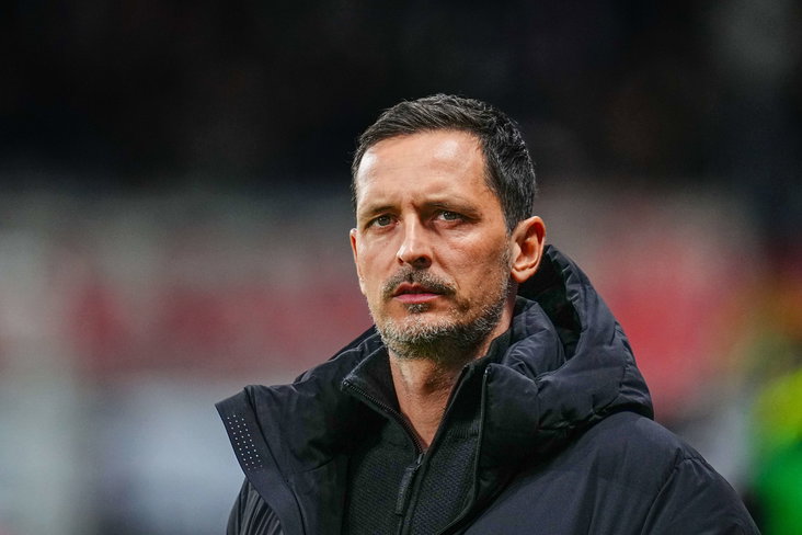Dino Toppmöller, de trainer van Eintracht Frankfurt
