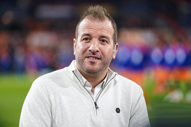 Rafael van der Vaart bij een wedstrijd van Oranje