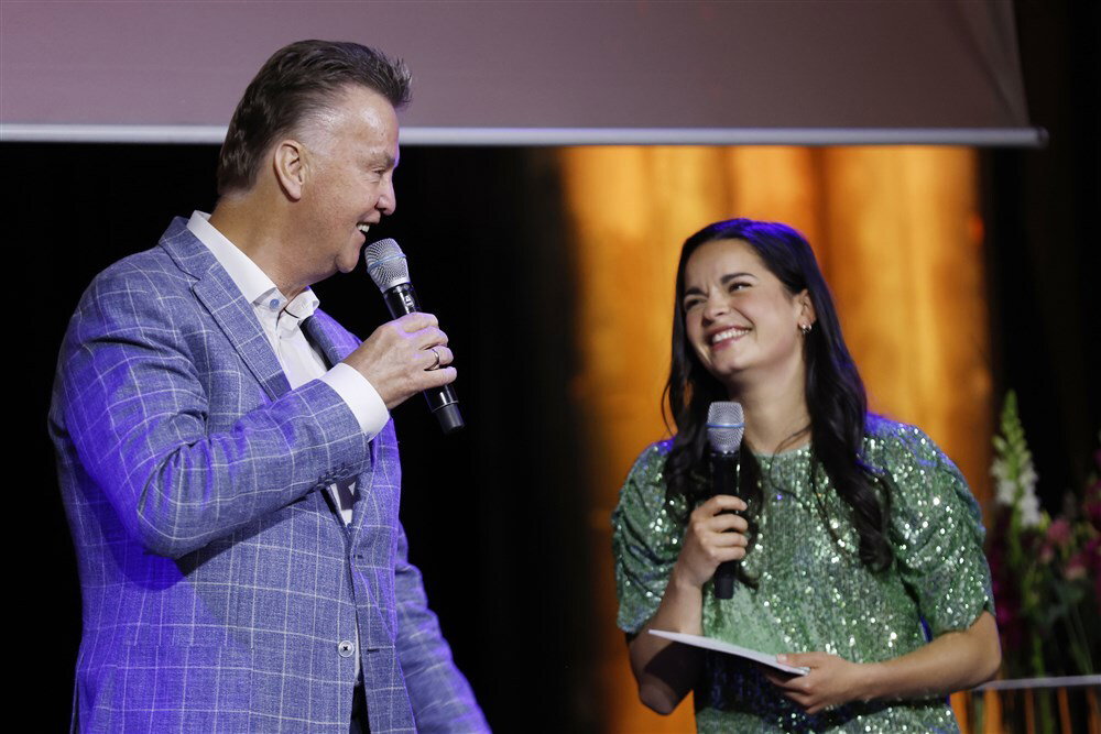 Louis van Gaal met Fresia Cousiño Arias