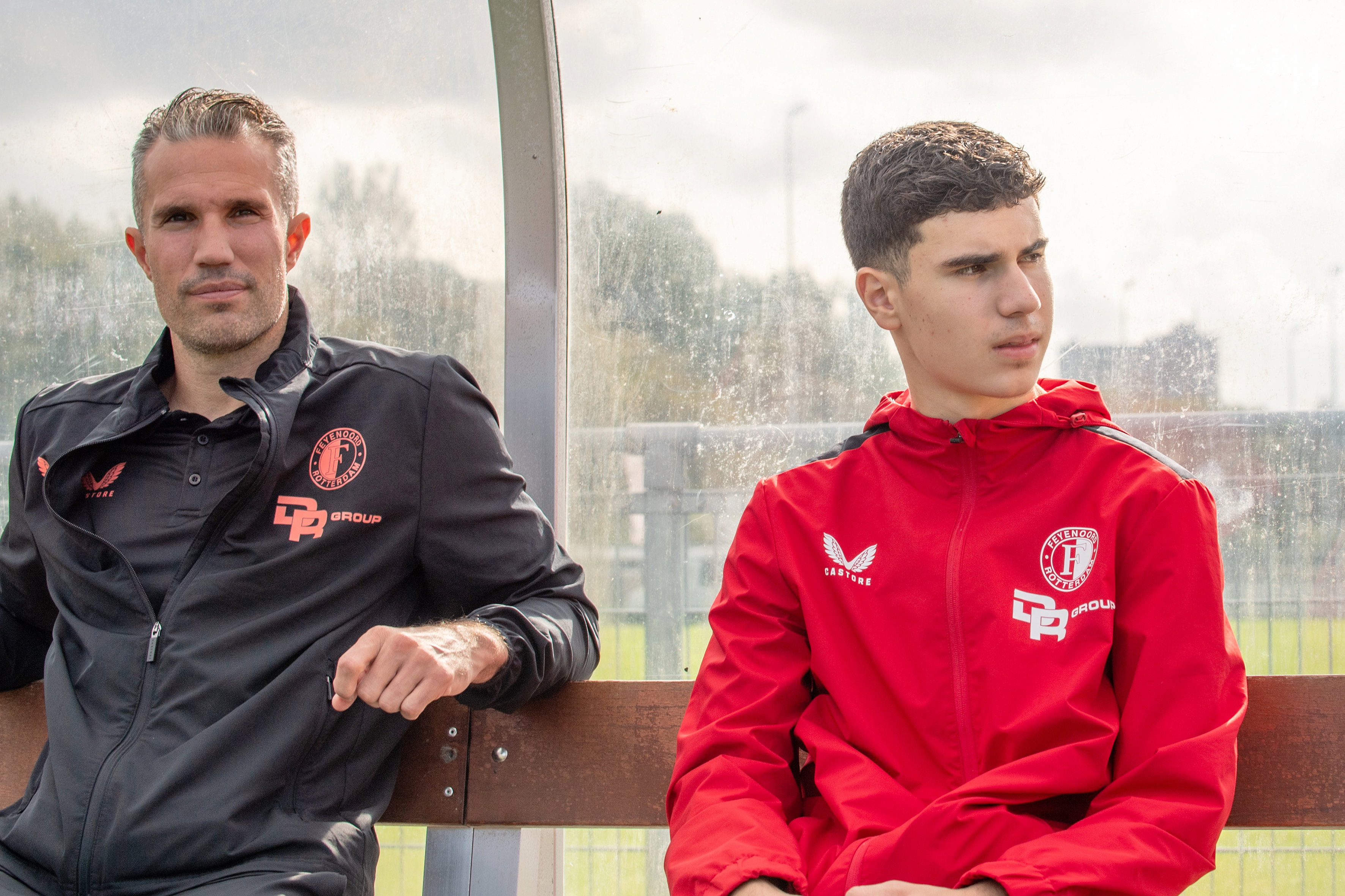 Robin van Persie met zijn zoon Shaqueel