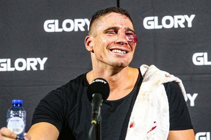 Rico Verhoeven na het gevecht met Jamal Ben Saddik
