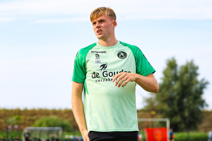 Nick Verschuren tijdens de voorbereiding bij Sparta Rotterdam
