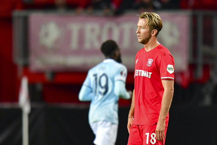 Michel Vlap baalt na de 0-1 van Lazio Roma
