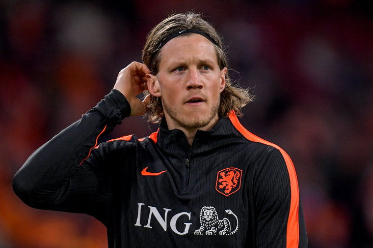 Wout Weghorst met het Nederlands elftal in de Johan Cruijff Arena