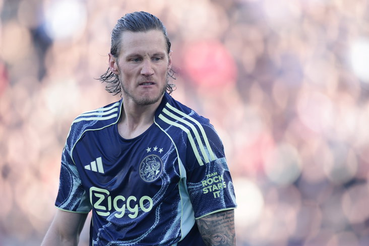 Wout Weghorst in een uitwedstrijd van Ajax